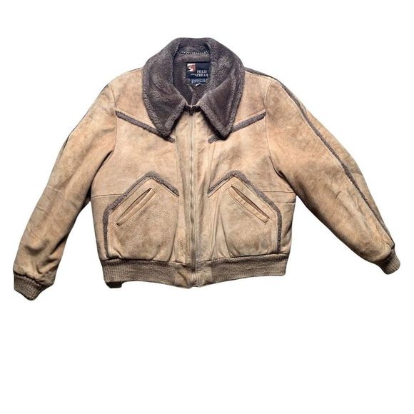Leather Jacket Suede Weathered Brown 